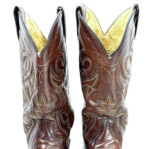 Dan Post Brown Leather Cowboy Western Boots DP2111R Men's 11D - Picture 7 of 16